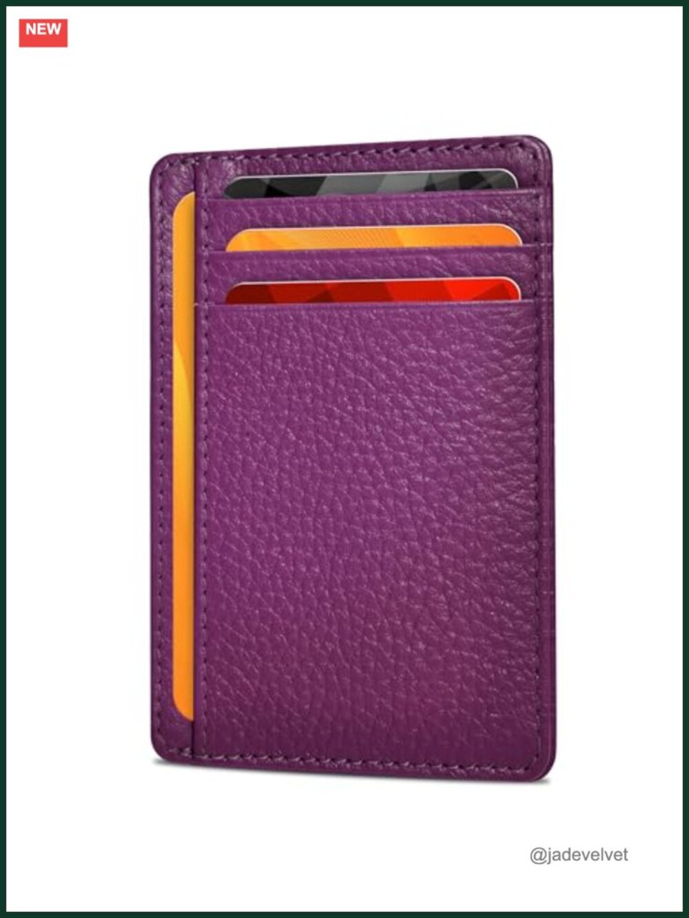 Slim Leather RFID Blocking Front Pocket Wallet Men Women Minimalist Genuine